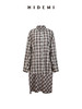 HIDEMI色织格纹极简大廊形前短后长可拆卸后片宽公知识分子衬衫女 商品缩略图0