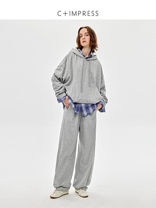 C+IMPRESS西嘉|长绒棉轻柔舒弹百搭气球裤女2025春季运动休闲卫裤 商品图2
