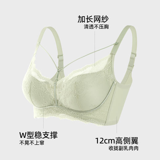 【商场同款】熳洁儿 秋日夜色系列小胸聚拢性感织带蕾丝中厚杯云感棉24701308 商品图2
