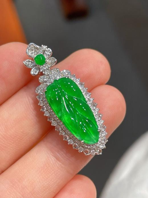 叶子翡翠吊坠 商品图1