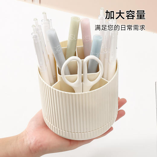 【开学季特惠❗️360°旋转笔筒】高颜值旋转收纳，大容量告别凌乱，抗摔耐用加大收纳笔筒学生文具置物架QQ六一儿童节礼物 商品图2