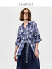 C+IMPRESS西嘉|全棉仿麻蓝色格子衬衫女2025春季新款长袖上衣衬衣CS2501029 商品缩略图1