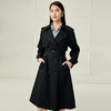 EITIE爱特爱秋季新款酷感经典双排扣通勤长款风衣外套C2204004 商品缩略图6