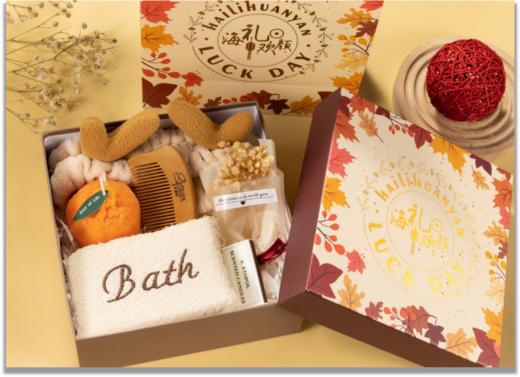 定制枫叶礼盒-开橘好运木梳礼盒 商品图0