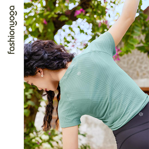 F13309Q弹条纹一体织短袖（不含胸垫） 商品图8