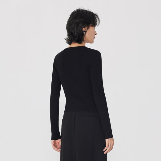 NEELLY纳俪商场同款春季新款显白霜绿色针织衫女显瘦百搭外套N25024A04557 商品图1