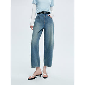 棉仓362619003-初棉香蕉哈伦九分哈伦牛仔裤全棉牛仔