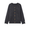 CC-5-6321春秋季新款大方气质简约纯色短款圆领针织开衫休闲宽松上衣 商品缩略图4