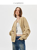 西嘉棉麻混纺重工格纹饰边休闲飞行夹克短款外套女春秋单排扣上衣WT2501012 商品缩略图0