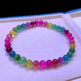 6mm单圈彩虹碧玺手串