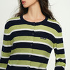 NEELLY纳俪商场同款春季新款显白绿色条纹针织衫女高级感穿搭上衣N25022A01071 商品缩略图2