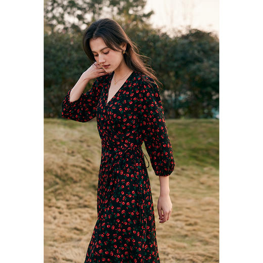 （合作款）HeyDress法式小玫瑰裹身茶歇裙 商品图2