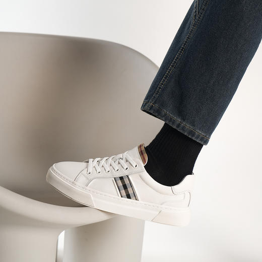 豪麟名鞋奥莱迪嘉男鞋休闲鞋牛皮革DJMMO51MX208白色  原价1660元 商品图2