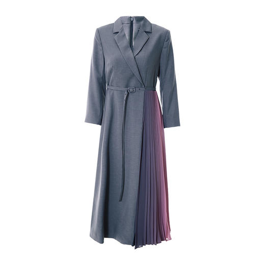 EITIE爱特爱冬季新品高腰修身立体西装拼接优雅连衣裙6507255 商品图10