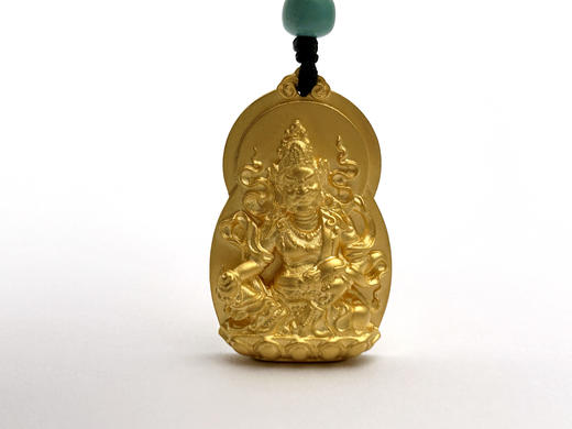 黄财神足金佛牌 商品图2