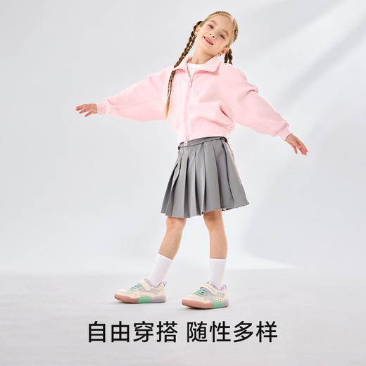 卡特兔儿童板鞋闪灯鞋2025春季小白鞋防滑网眼透气跑步鞋发光鞋 商品图1