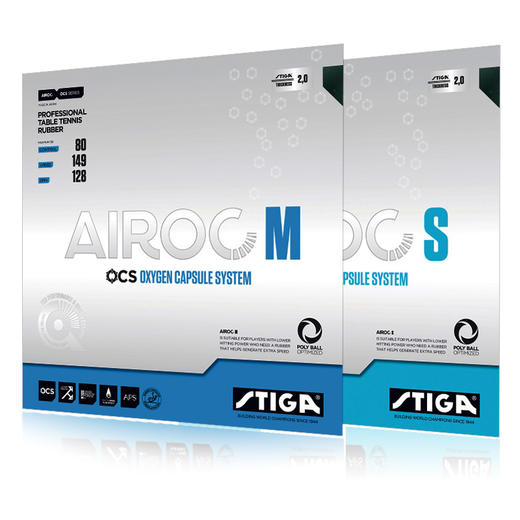 STIGA斯帝卡 AIROC-M AIROC-S 氧气单元 乒乓球 反胶套胶 国球汇 商品图0