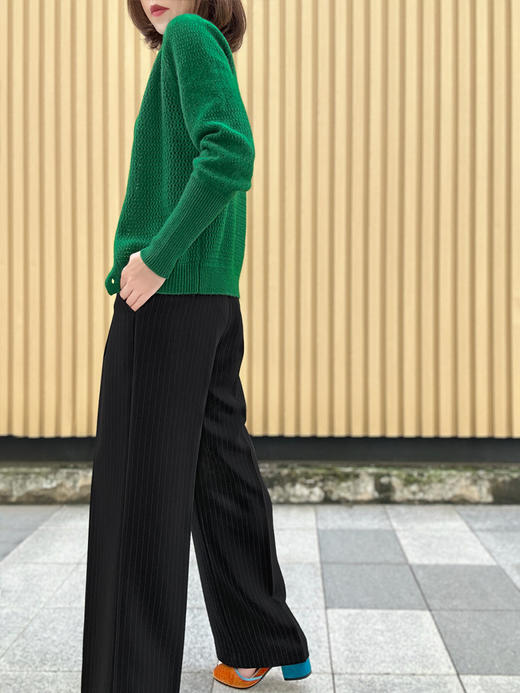 TYNVIE 连腰带直筒裤-黑色 商品图8