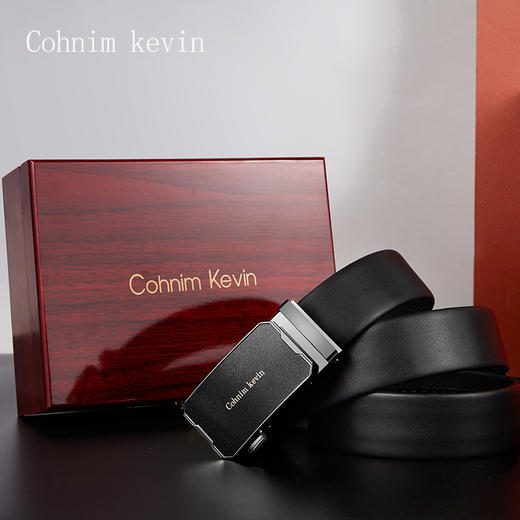 【真皮男士皮带】自动扣牛皮男腰带 商务裤带送男朋友礼品 情人节礼物 商品图1