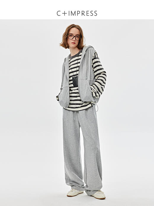 C+IMPRESS西嘉|长绒棉轻柔舒弹百搭气球裤女2025春季运动休闲卫裤 商品图3