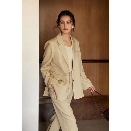 HeyDress平驳领简约腰带西装 商品图0