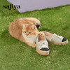 Safiya/索菲娅2025小香风猫咪立体拼贴平底百搭平底草编渔夫鞋SFD1112078 商品缩略图1