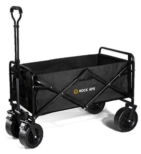 洛克星球折叠露营车（大号越野轮）黑色