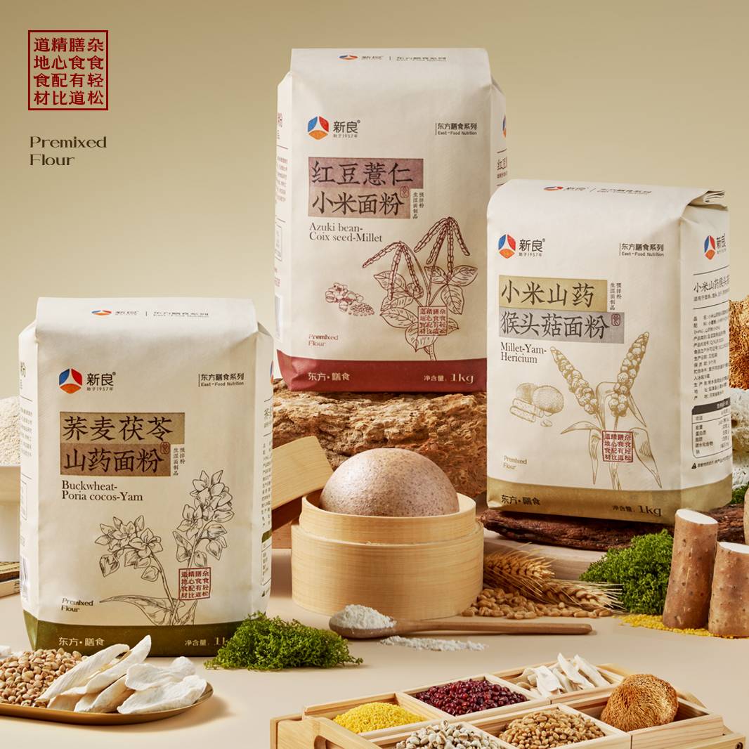 【长帝】新良荞麦茯苓山药面粉1kg营养杂粮面条馒头粉用蒸煮中筋小麦粉