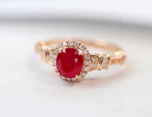 1.12ct刻面红宝石戒指 商品图1