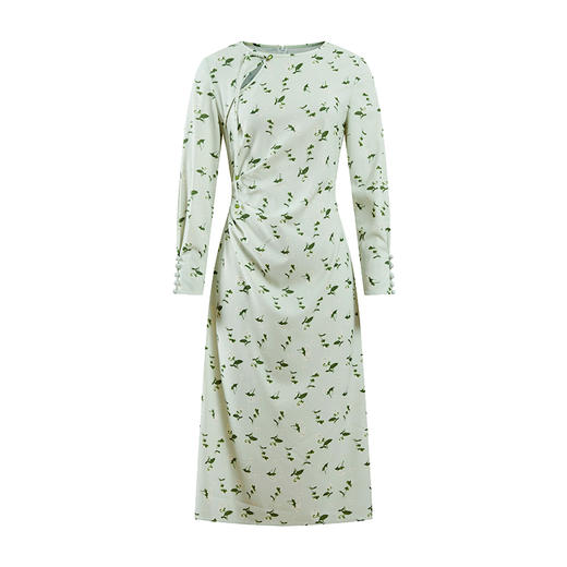 HeyDress新中式印花褶皱连衣裙 商品图4