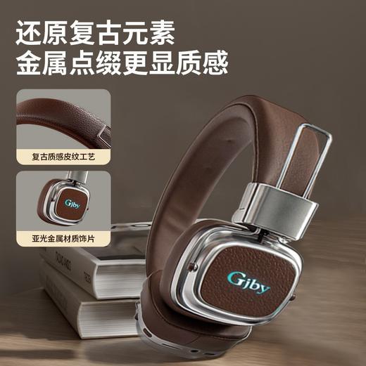 新款简约头戴式【复古无线蓝牙耳机usb】长续航便携式学生游戏5.3蓝牙 情人节礼物 商品图3