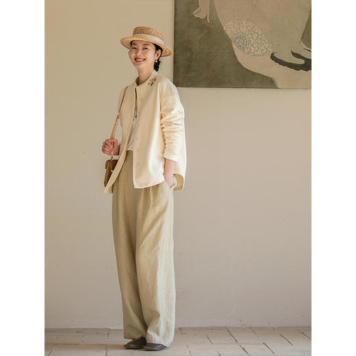 牧衣游原创 绒面棉刺绣短外套限量福利款 潮落【不支持会员折】 商品图2