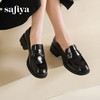 Safiya/索菲娅2025英伦风金属扣百搭轻便增高JK乐福小皮鞋 SFD1112170 商品缩略图3