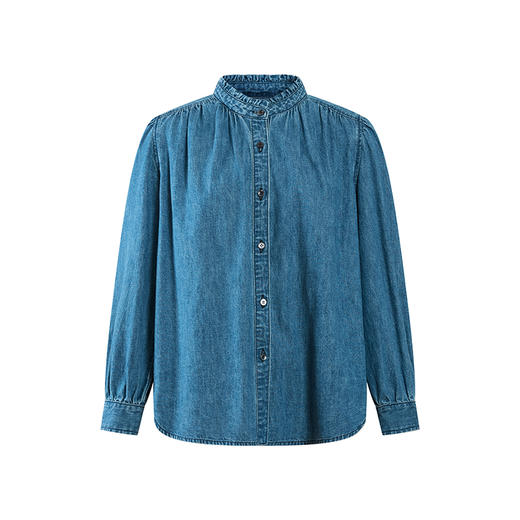 HeyDress花边领百搭牛仔衬衫 商品图4