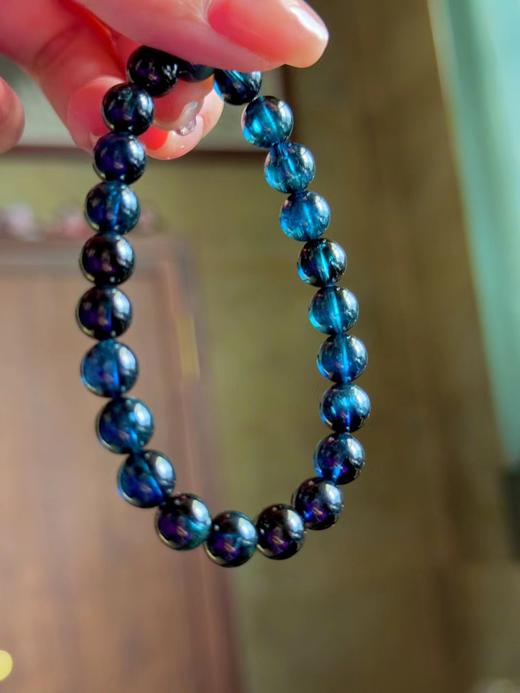 8mm单圈全色蓝碧玺手串 商品图1