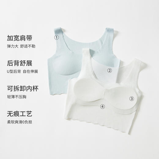 老米优品🎈 棵初 《儿童发育期内衣少女文胸》女童学生轻薄0感无痕背心 商品图1