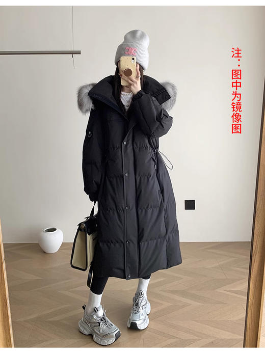 裁缝学苑AS416长款羽绒服纸样女装新款毛领连帽工装鹅绒服外套样板 商品图10