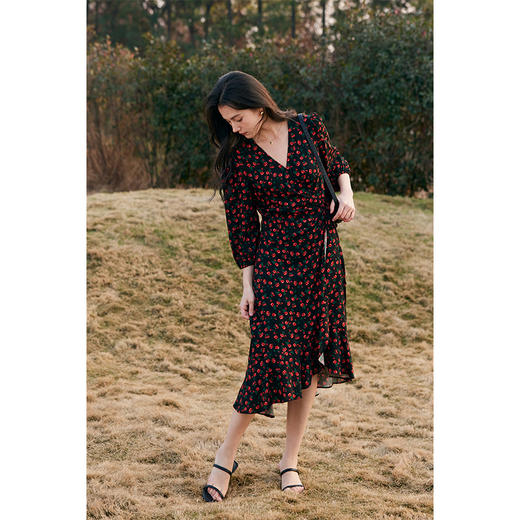 （合作款）HeyDress法式小玫瑰裹身茶歇裙 商品图3