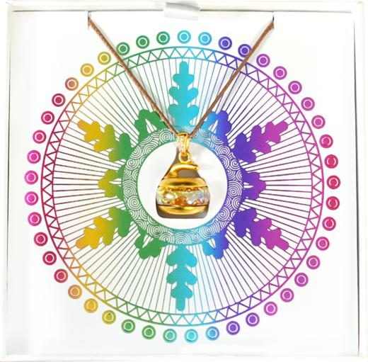 【2025亚冬会 前程在握 冰雪把把壶】冰壶项链-金箔版 黄铜镀金 商品图3