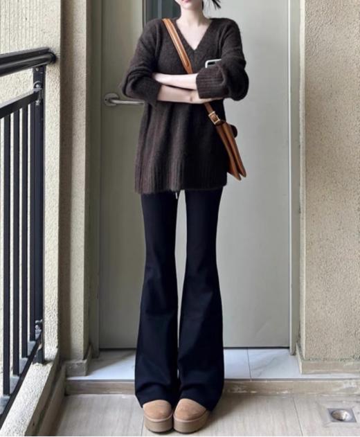 💥重磅款回归 、去年爆卖几万➕的长腿神裤🔥 商场同款巨显瘦微喇小黑裤[伊泺杉微喇小黑裤] 常规/加厚款!四季都能穿，衣柜里的顶流单品😍 商品图2