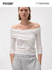 七分袖交叉一字肩 商品缩略图0