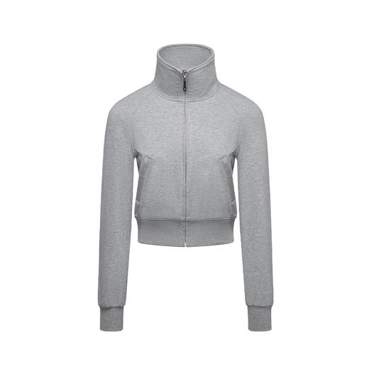 NUTH 宽松短款bomber夹克后拉链廓形外套女 浅灰豆绿 商品图9