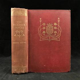 1902年 狄更斯《匹克威客俱乐部》 8幅插图 漆布精装大32开