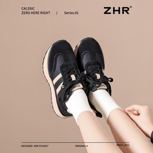 ZHR则则厚底轻便休闲鞋耐磨防滑复古女鞋秋季新款ins百搭运动鞋女 商品图1