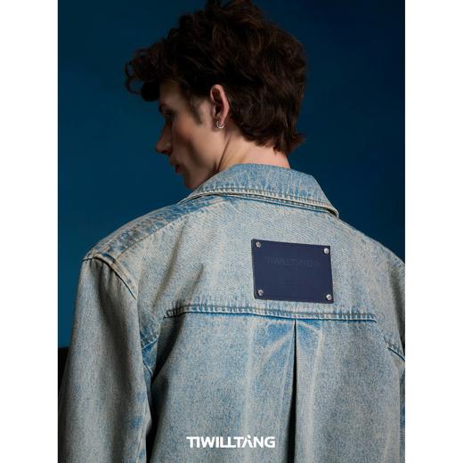 启世录TIWILLTANG“铸窒陉翼”三角折边翻领牛仔夹克 商品图2