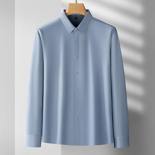 【新款DDS】大依优型大码长袖衬衫翻领男装加肥加大体恤大号上衣胖子休闲商务男士 商品图8