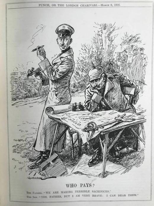 1916年1-6月 英国讽刺漫画杂志《笨拙》 漆布精装16开 商品图3