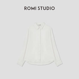 ROMI STUDIO“意式奢享”轻酵洗薄柔暗门襟长袖衬衣24SST472