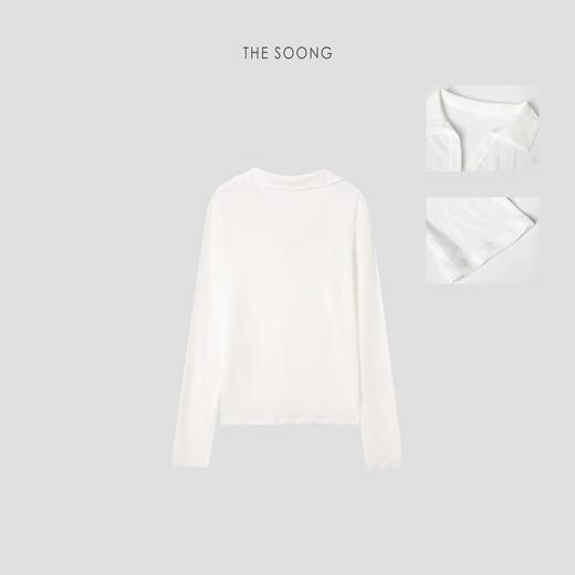 THESOONG25s初早春经典100%棉透气肤感长袖polo上衣HWTX6347 商品图3
