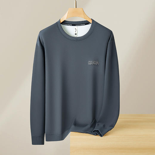 【新款DX】大依优型大码圆领卫衣长袖加肥加大300斤休闲运动上衣男打底衫胖子男士 商品图6